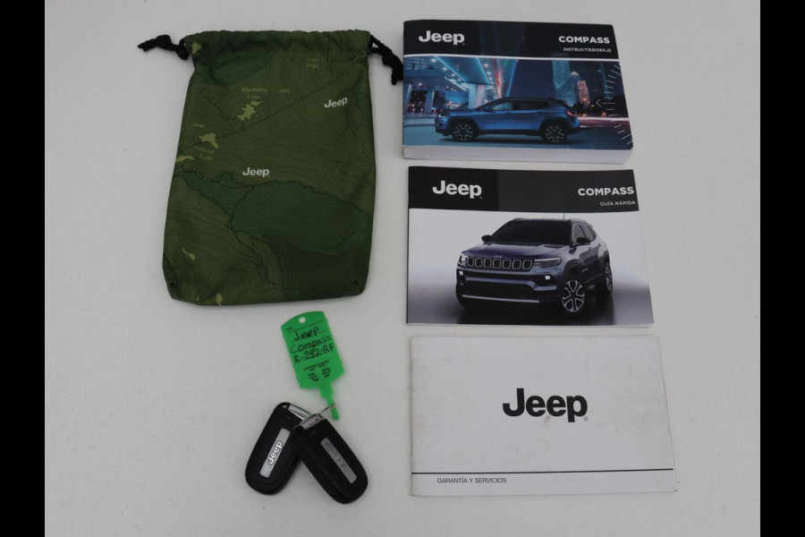 Jeep Compass 1.5T e-Hybrid Limited | 360 Camera | Adaptive cruise | Alpine Sound | Half leder | Carplay | Navigatie | Keyless | Dodehoek detectie | Full LED | Climate control | Bluetooth