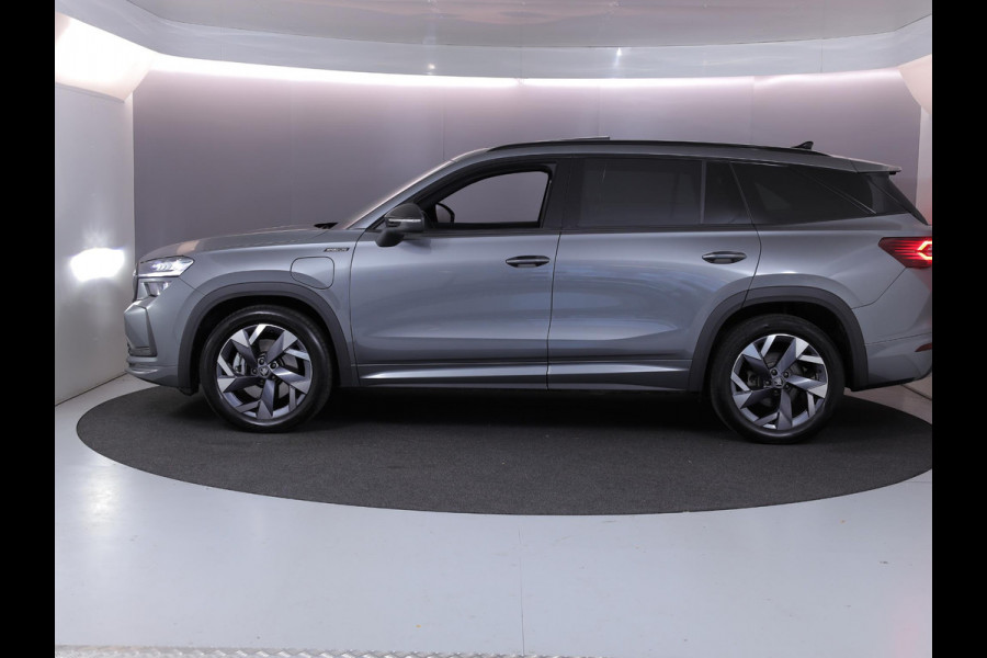 Škoda Kodiaq 1.5 TSI PHEV Sportline Business 204 pk Automaat (DSG) | Verlengde garantie | Navigatie | Panoramadak | Trekhaak (wegklapbaar) | Parkeersensoren | Achteruitrijcamera | Stoelverwarming v/a |