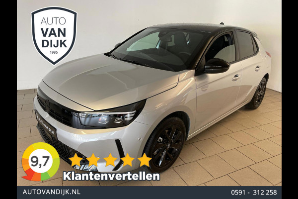 Opel Corsa 1.2 Turbo GS AUTOMAAT AIRCO NAVI CRUISE BLUETOOTH APPLE CARPLAY ELEK RAMEN CENT VERG VELGEN ZWART DAK NIEUWSTAAT