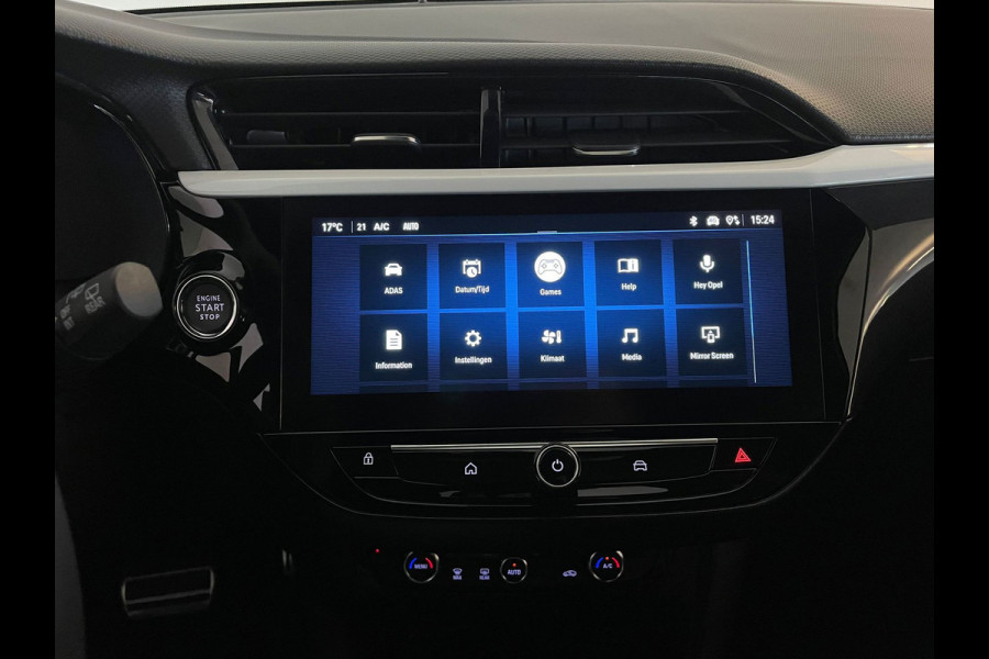 Opel Corsa 1.2 Turbo GS AUTOMAAT AIRCO NAVI CRUISE BLUETOOTH APPLE CARPLAY ELEK RAMEN CENT VERG VELGEN ZWART DAK NIEUWSTAAT