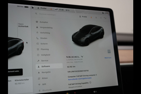 Tesla Model Y Long Range AWD 75 kWh 441pk SOH 92,3% | Full Self-Driving Capability | Panodak | Adaptive Cruise | Lederen Sportstoelen Memory & Verwarmd | Camera | Navigatie |