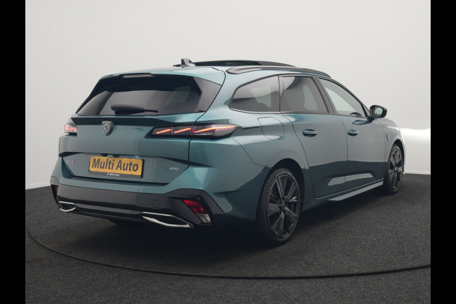 Peugeot 308 SW 1.6 GT Pack Business PHEV 225pk Dealer O.H. | Panodak | Adaptive Cruise | 360 Camera | Lederen Sportstoelen Massage & Memory | Focal Sound | Stoelen & Stuur Verwarmd | Sfeerverlichting | Apple Carplay | Keyless | Navigatie | DAB | Plug