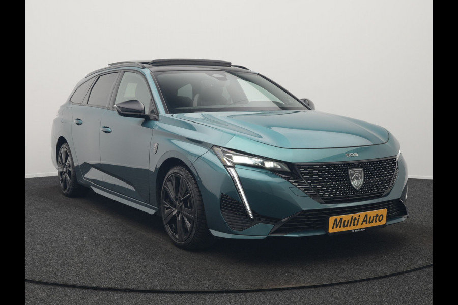 Peugeot 308 SW 1.6 GT Pack Business PHEV 225pk Dealer O.H. | Panodak | Adaptive Cruise | 360 Camera | Lederen Sportstoelen Massage & Memory | Focal Sound | Stoelen & Stuur Verwarmd | Sfeerverlichting | Apple Carplay | Keyless | Navigatie | DAB | Plug