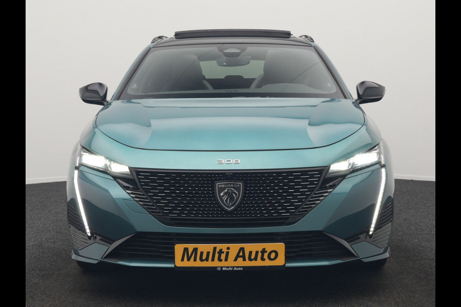 Peugeot 308 SW 1.6 GT Pack Business PHEV 225pk Dealer O.H. | Panodak | Adaptive Cruise | 360 Camera | Lederen Sportstoelen Massage & Memory | Focal Sound | Stoelen & Stuur Verwarmd | Sfeerverlichting | Apple Carplay | Keyless | Navigatie | DAB | Plug