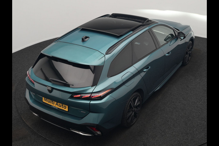 Peugeot 308 SW 1.6 GT Pack Business PHEV 225pk Dealer O.H. | Panodak | Adaptive Cruise | 360 Camera | Lederen Sportstoelen Massage & Memory | Focal Sound | Stoelen & Stuur Verwarmd | Sfeerverlichting | Apple Carplay | Keyless | Navigatie | DAB | Plug