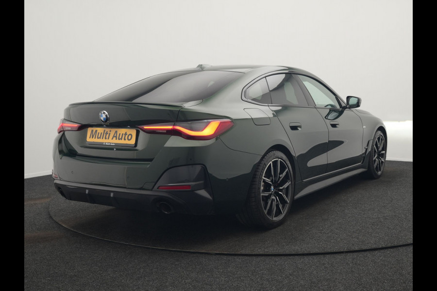 BMW 4 Serie Coupé 430i M Sport 245pk Dealer O.H Sanremo Green | Panodak | Lederen Competition Stoelen Memory & Verwarmd | Adaptive Onderstel | 360 Camera | Harman & Kardon | 19" L.M | Carbon | Apple Carplay | Navigatie | Blis | Virtual | DAB |