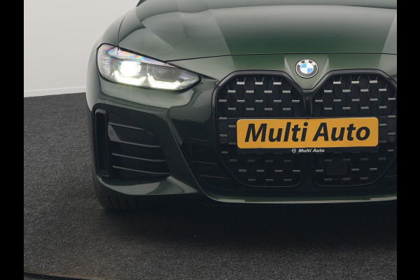 BMW 4 Serie Coupé 430i M Sport 245pk Dealer O.H Sanremo Green | Panodak | Lederen Competition Stoelen Memory & Verwarmd | Adaptive Onderstel | 360 Camera | Harman & Kardon | 19" L.M | Carbon | Apple Carplay | Navigatie | Blis | Virtual | DAB |