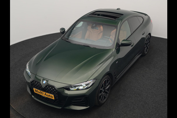 BMW 4 Serie Coupé 430i M Sport 245pk Dealer O.H Sanremo Green | Panodak | Lederen Competition Stoelen Memory & Verwarmd | Adaptive Onderstel | 360 Camera | Harman & Kardon | 19" L.M | Carbon | Apple Carplay | Navigatie | Blis | Virtual | DAB |