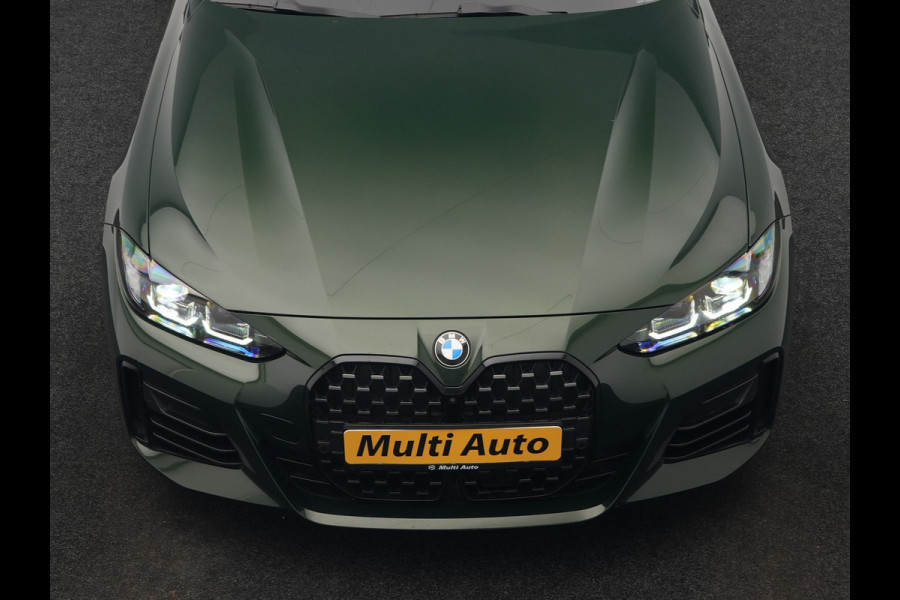 BMW 4 Serie Coupé 430i M Sport 245pk Dealer O.H Sanremo Green | Panodak | Lederen Competition Stoelen Memory & Verwarmd | Adaptive Onderstel | 360 Camera | Harman & Kardon | 19" L.M | Carbon | Apple Carplay | Navigatie | Blis | Virtual | DAB |