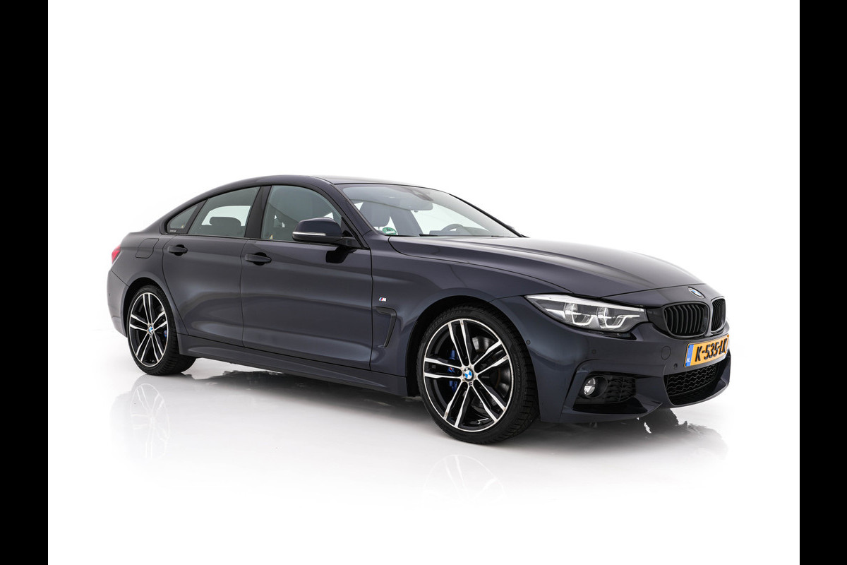 BMW 4 Serie Gran Coupé 420i M-Sportpack High Executive Edition (INCL-BTW) Aut. *LEATHER | FULL-LED | DIGI-COCKPIT | HIFI-SOUND | HEATED-SPORTSEATS | DAB+ | CAMERA | SHIFTPADDLES | PRIVACYGLASS | HEAD-UP | TOWBAR | KEYLESS | CARBON-INLAY | 19''ALU*