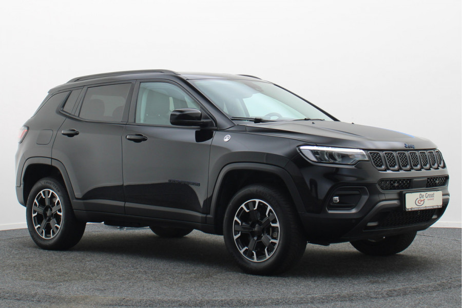 Jeep Compass 4xe 240 Plug-in Hybrid Electric Trailhawk Leder/Stof, Camera, ACC, Apple Carplay, Virtual Cockpit, PDC, 17''