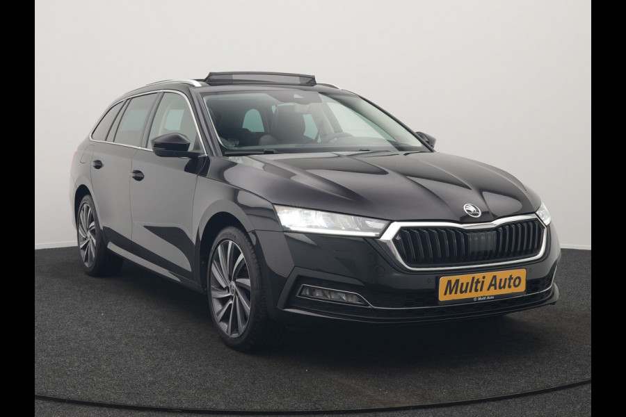 Škoda Octavia Combi 1.4 TSI iV Business Edition Plus PHEV 204pk Dealer O.H. | Trekhaak Afn. | Panodak | Head Up | Adaptive Cruise | Sfeerverlichting | Sportstoelen Memory & Verwarmd | Keyless | Blis | Crystal LED | Navigatie | DAB | Plug In Hybrid |