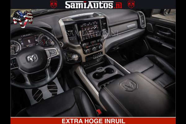 Dodge Ram 1500 HULK | 5.7 V8 | STRIPING | LUCHT VERING | LARAMIE SPORT BLACK ON BLACK | MEGA DIK | CREW CAB DUBBELE CABINE | 5 PERSOONS | DC | DIKKE WILEN | WIDE BODY |