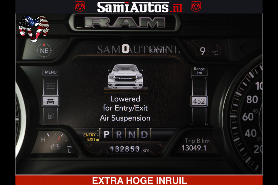 Dodge Ram 1500 HULK | 5.7 V8 | STRIPING | LUCHT VERING | LARAMIE SPORT BLACK ON BLACK | MEGA DIK | CREW CAB DUBBELE CABINE | 5 PERSOONS | DC | DIKKE WILEN | WIDE BODY |