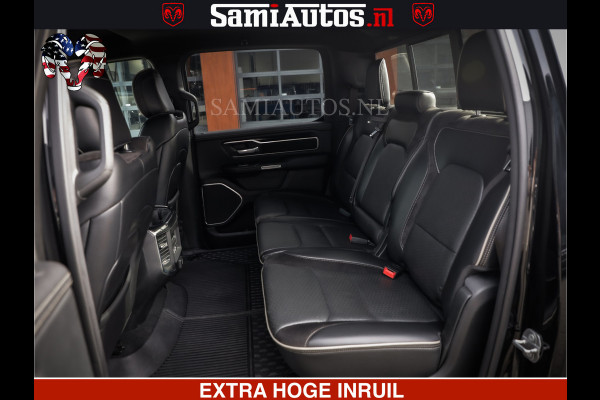 Dodge Ram 1500 HULK | 5.7 V8 | STRIPING | LUCHT VERING | LARAMIE SPORT BLACK ON BLACK | MEGA DIK | CREW CAB DUBBELE CABINE | 5 PERSOONS | DC | DIKKE WILEN | WIDE BODY |