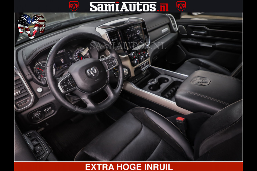 Dodge Ram 1500 HULK | 5.7 V8 | STRIPING | LUCHT VERING | LARAMIE SPORT BLACK ON BLACK | MEGA DIK | CREW CAB DUBBELE CABINE | 5 PERSOONS | DC | DIKKE WILEN | WIDE BODY |