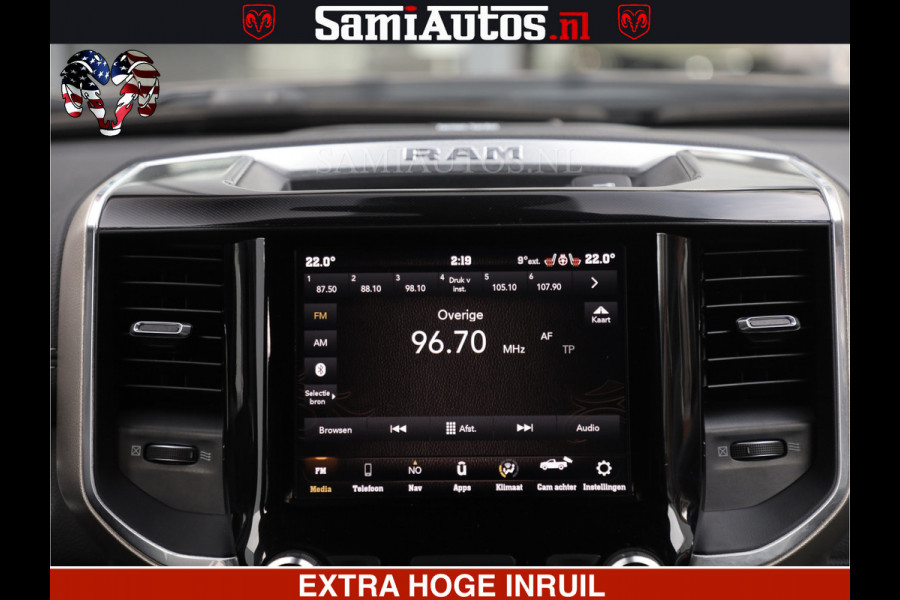 Dodge Ram 1500 HULK | 5.7 V8 | STRIPING | LUCHT VERING | LARAMIE SPORT BLACK ON BLACK | MEGA DIK | CREW CAB DUBBELE CABINE | 5 PERSOONS | DC | DIKKE WILEN | WIDE BODY |