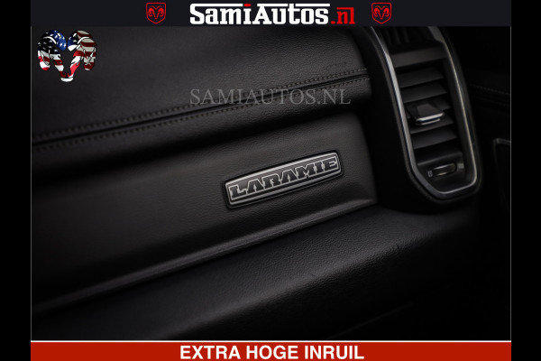 Dodge Ram 1500 HULK | 5.7 V8 | STRIPING | LUCHT VERING | LARAMIE SPORT BLACK ON BLACK | MEGA DIK | CREW CAB DUBBELE CABINE | 5 PERSOONS | DC | DIKKE WILEN | WIDE BODY |