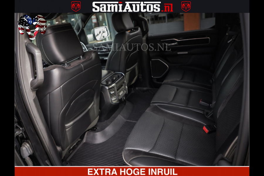 Dodge Ram 1500 HULK | 5.7 V8 | STRIPING | LUCHT VERING | LARAMIE SPORT BLACK ON BLACK | MEGA DIK | CREW CAB DUBBELE CABINE | 5 PERSOONS | DC | DIKKE WILEN | WIDE BODY |
