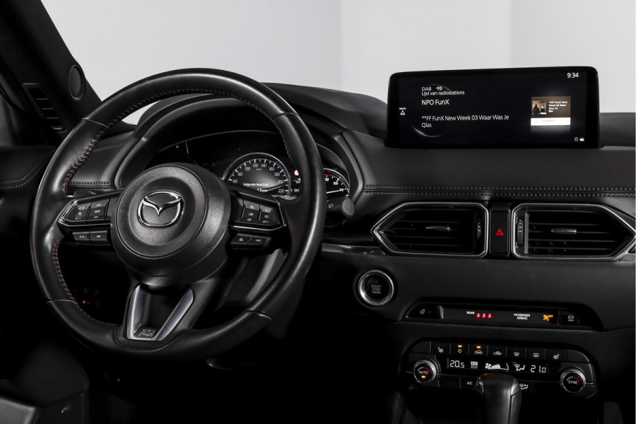 Mazda CX-5 2.0 SkyActiv-G 165 Homura | Bose | Adapt. Cruise | Stoel-+Stuurverw. | PDC | 360 Camera | NAV + APP. Connect | ECC | DAB | LM 19" |