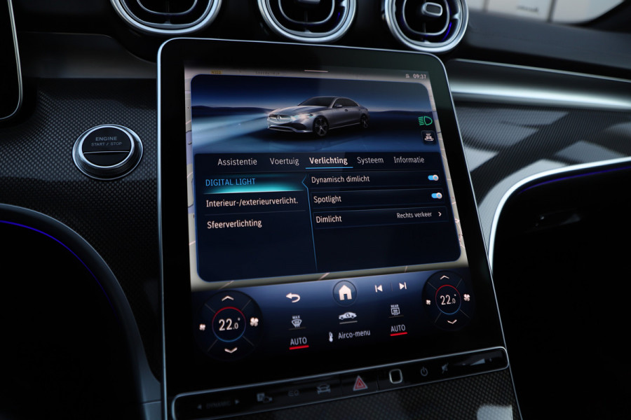 Mercedes-Benz C-Klasse 300e AMG | 313PK | Head-up | Keyless-go | Pano | Sfeerverlichting | Memory | Digital-light | Standkachel | 2022.