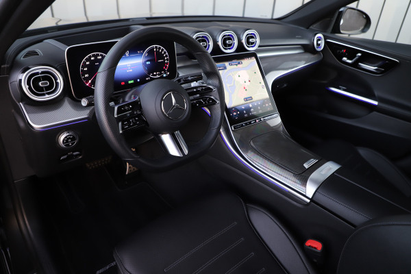 Mercedes-Benz C-Klasse 300e AMG | 313PK | Head-up | Keyless-go | Pano | Sfeerverlichting | Digital-light | Leder | Memory | Stoelverw. | 2022.