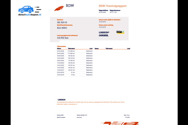 Kia Niro 1.6 GDi Hybrid DynamicLine | 1ste eigenaar |Camera | PDC | Carplay | Cruise Control