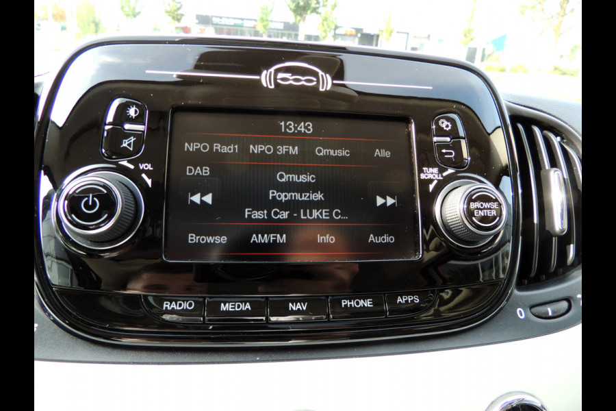 Fiat 500 TwinAir Turbo Lounge 81PK | 16" velgen | Navigatie | Cruise Controle | Parkeersensoren