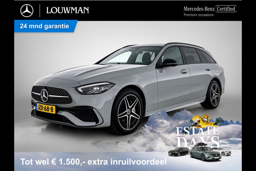 Mercedes-Benz C-Klasse Estate 300 e AMG Plug-In Hybride AMG Line | Night Pakket | Memory Voorstoelen | Easy-Pack Achterklep | Stuur en Stoelverwarming. Inclusief 24 maanden Mercedes-Benz Certified garantie voor Europa.