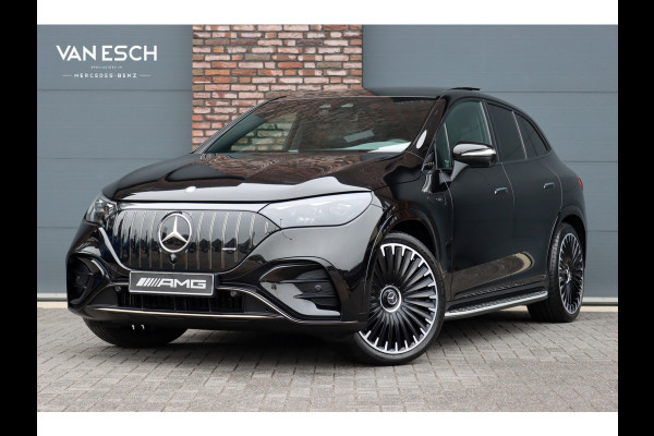 Mercedes-Benz EQE SUV AMG 43 4MATIC Premium 91 kWh | Hyperscreen | Luchtvering | Achterasbesturing | Distronic+ | Carbon | Burmester | Trekhaak | Warmtepomp | Verwarmd Stuurwiel | HUD | Panoramadak |