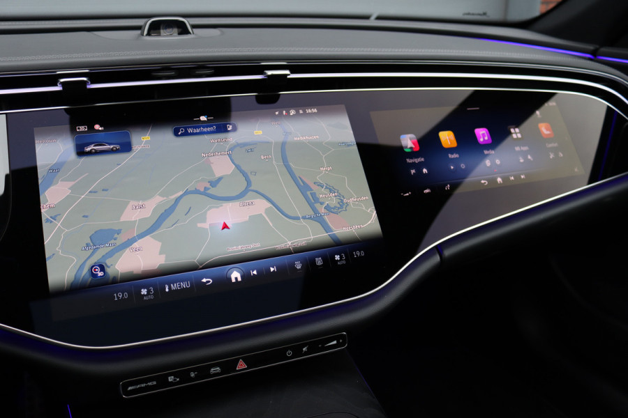 Mercedes-Benz E-Klasse AMG 53 4MATIC+ Premium | 612pk | Hyperscreen | Achterasbesturing | Distronic+ | Burmester | HUD | Digital Light | Stoelventilatie | Surround Camera | Keyless Go | Soft-Close |