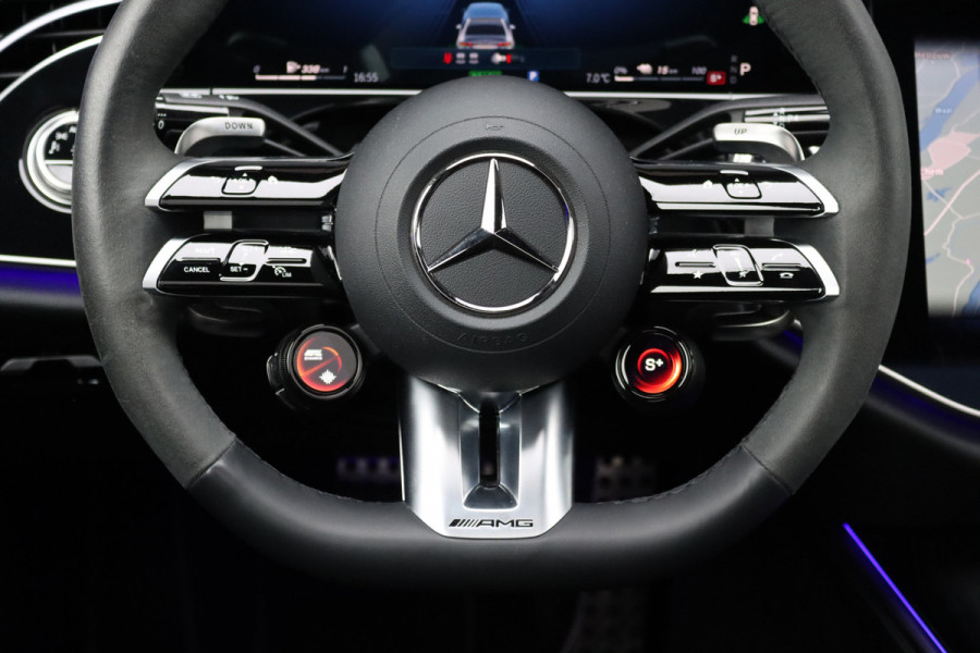 Mercedes-Benz E-Klasse AMG 53 4MATIC+ Premium | 612pk | Hyperscreen | Achterasbesturing | Distronic+ | Burmester | HUD | Digital Light | Stoelventilatie | Surround Camera | Keyless Go | Soft-Close |