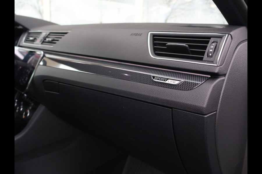Škoda Superb Combi 1.4 TSI ACT 150 PK SPORTLINE DSG AUT. *STEEL GREY* + WEGKL. TREKHAAK | PANORAMA | 19 INCH | CANTON | ADAPTIVE CRUISE | ALCANTARA