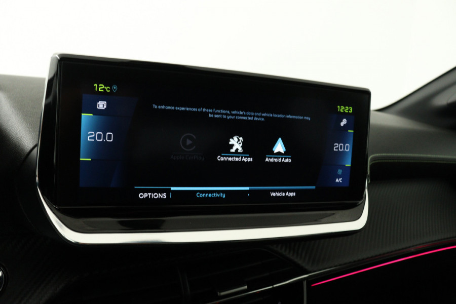 Peugeot e-208 EV GT 350 50 kWh (SFEERVERLICHTING, STOELVERWARMING, CAMERA, CRUISE ADAPTIEF, PARKEERSENSOREN)