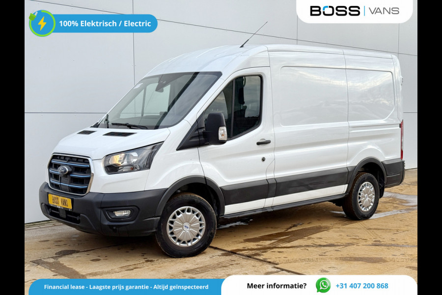 Ford E-Transit 89kWh 97.3% (SOH) 402km WLTP BEV Snelladen L2H2 Climate Control Carplay 360° Camera Stoelverwarming Parkeersensoren voor achter