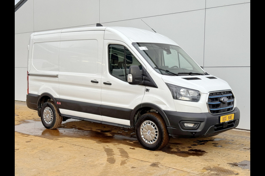 Ford E-Transit 89kWh 97.3% (SOH) 402km WLTP BEV Snelladen L2H2 Climate Control Carplay 360° Camera Stoelverwarming Parkeersensoren voor achter