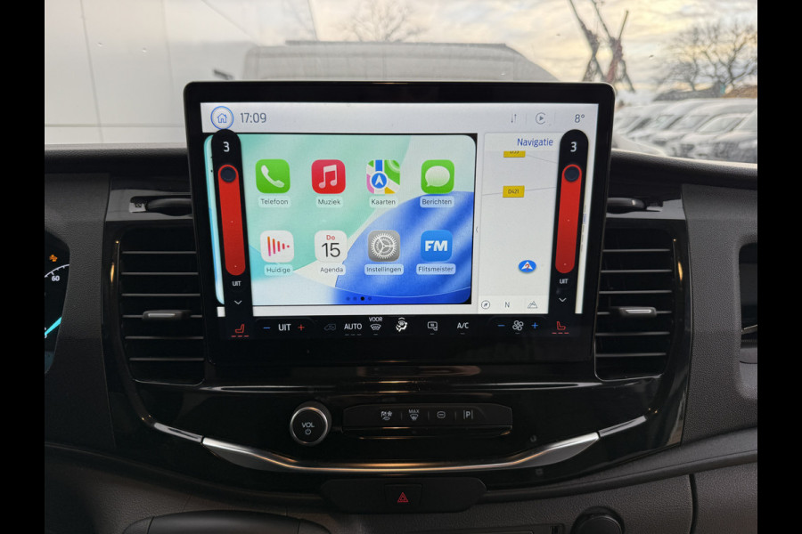 Ford E-Transit 89kWh 97.3% (SOH) 402km WLTP BEV Snelladen L2H2 Climate Control Carplay 360° Camera Stoelverwarming Parkeersensoren voor achter