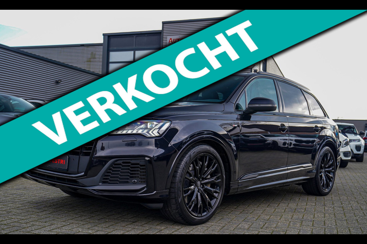 Audi Q7 55 TFSI e quattro Pro Line S | SOH 98,2% | Dubbel S-line | Elektrisch trekhaak | Luchtvering | Camera | Audi Pre Sense