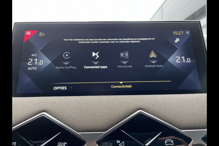 DS Ds 3 Crossback 100pk Performance Line (Stoelverwarming - Camera - Automatische Airco - Head up - Navigatie - Apple Carplay - Keyless Start)