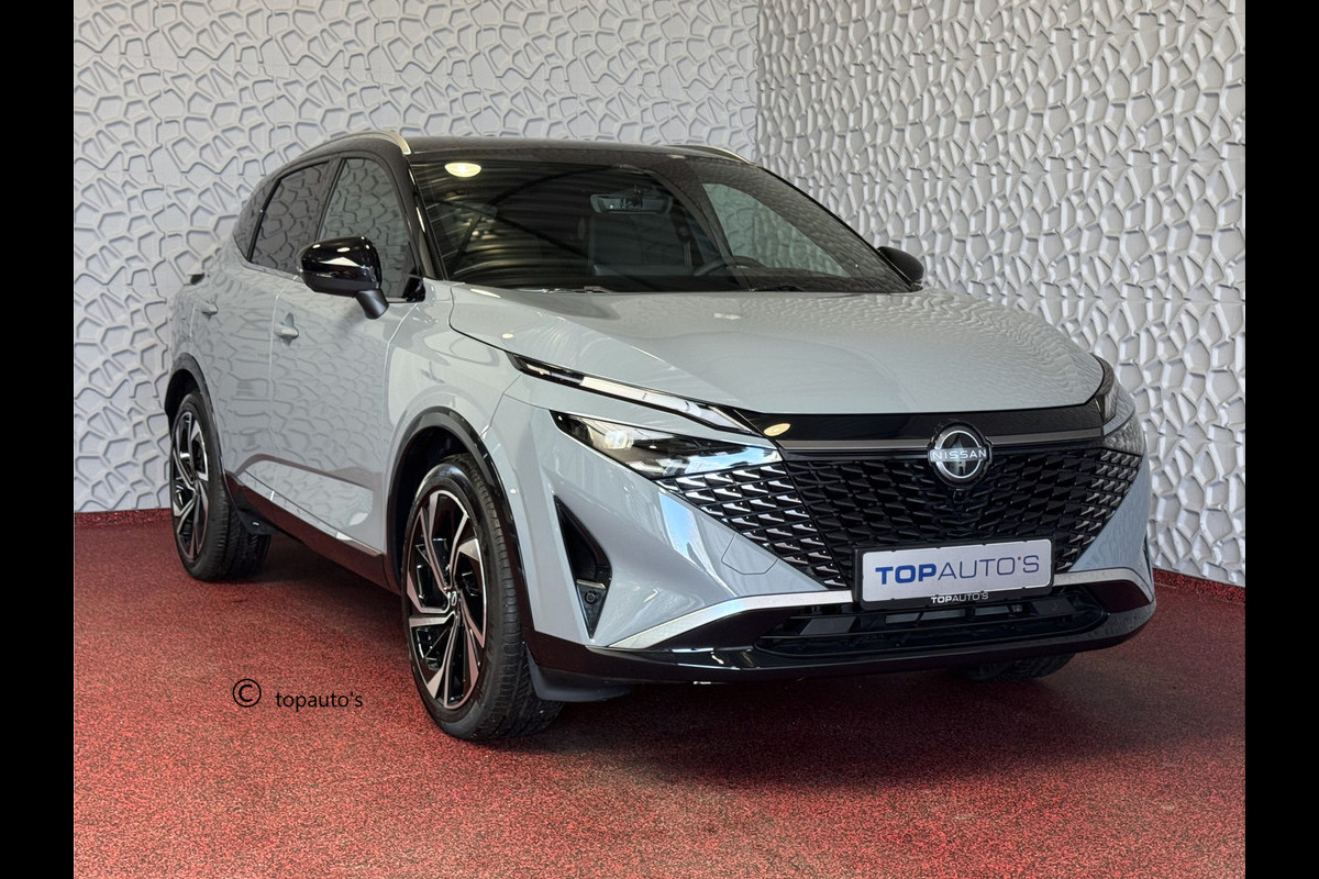 Nissan QASHQAI 1.3 MHEV 160PK TEKNA PLUS BOSE TWO TONE 20''LMV LEER ALCANTARA PANO MASSAGE BOSE STOEL/STUUR/RUIT VERW MATRIX.LED ELEK.KLEP HEAD 2026 ✅Top Auto's Wijchen , 30 Jaar Specialist in Nissan  : Alle Type's : Tekna / Plus / N-Design / N-Connecta / Limited Edition / Premium / Executive /  , Zowel PHEV / HEV / MHEV / TURBO / HYBRID
