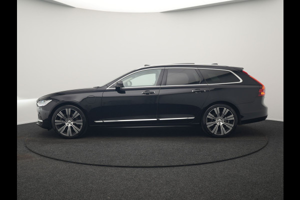 Volvo V90 T8 AWD Inscription Exclusive LONG RANGE PHEV 394pk Dealer O.H. | Panodak | Head Up | Adaptive Cruise | 360 Camera | Bowers & Wilkins | Lederen Sportstoelen Ventilatie & Memory | Keyless | Blis | Stoelen & Stuur Verwarmd | Apple Carplay | Plug In Hybrid