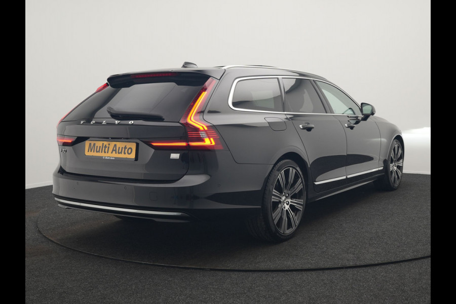 Volvo V90 T8 AWD Inscription Exclusive LONG RANGE PHEV 394pk Dealer O.H. | Panodak | Head Up | Adaptive Cruise | 360 Camera | Bowers & Wilkins | Lederen Sportstoelen Ventilatie & Memory | Keyless | Blis | Stoelen & Stuur Verwarmd | Apple Carplay | Plug In Hybrid