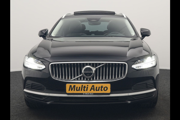 Volvo V90 T8 AWD Inscription Exclusive LONG RANGE PHEV 394pk Dealer O.H. | Panodak | Head Up | Adaptive Cruise | 360 Camera | Bowers & Wilkins | Lederen Sportstoelen Ventilatie & Memory | Keyless | Blis | Stoelen & Stuur Verwarmd | Apple Carplay | Plug In Hybrid