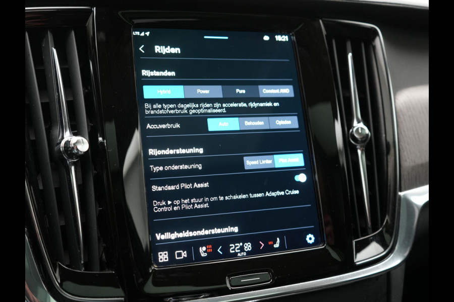 Volvo V90 T8 AWD Inscription Exclusive LONG RANGE PHEV 394pk Dealer O.H. | Panodak | Head Up | Adaptive Cruise | 360 Camera | Bowers & Wilkins | Lederen Sportstoelen Ventilatie & Memory | Keyless | Blis | Stoelen & Stuur Verwarmd | Apple Carplay | Plug In Hybrid