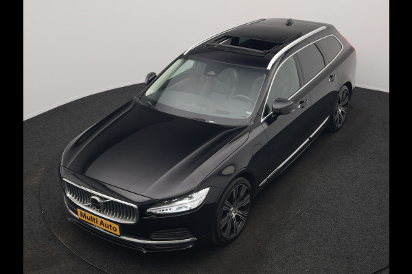 Volvo V90 T8 AWD Inscription Exclusive LONG RANGE PHEV 394pk Dealer O.H. | Panodak | Head Up | Adaptive Cruise | 360 Camera | Bowers & Wilkins | Lederen Sportstoelen Ventilatie & Memory | Keyless | Blis | Stoelen & Stuur Verwarmd | Apple Carplay | Plug In Hybrid
