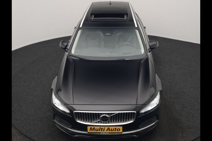 Volvo V90 T8 AWD Inscription Exclusive LONG RANGE PHEV 394pk Dealer O.H. | Panodak | Head Up | Adaptive Cruise | 360 Camera | Bowers & Wilkins | Lederen Sportstoelen Ventilatie & Memory | Keyless | Blis | Stoelen & Stuur Verwarmd | Apple Carplay | Plug In Hybrid