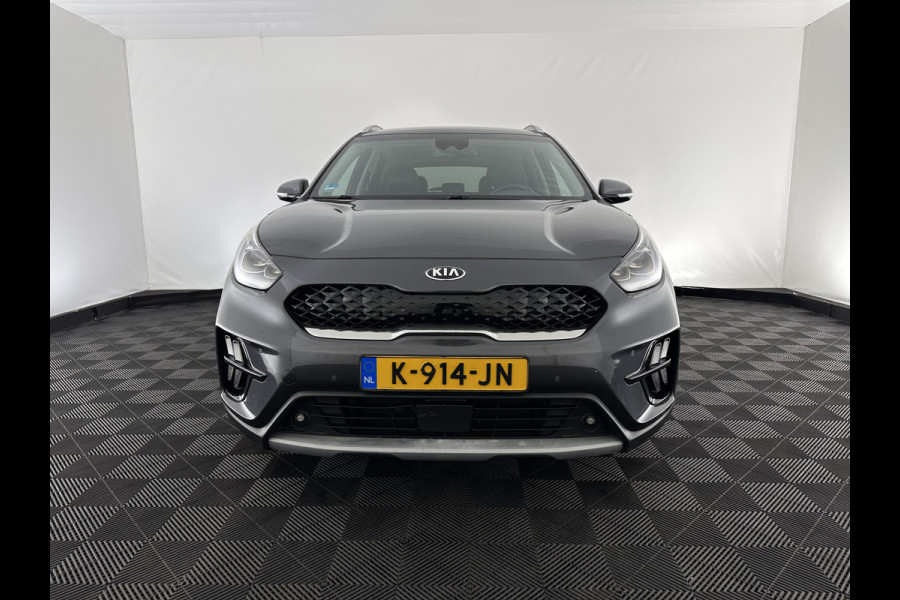 Kia Niro 1.6 GDi Hybrid Dynamic Plus Line (INCL-BTW) Aut. *LEATHER | FULL-LED | ADAPTIVE-CRUISE | BLINDSPOT | HEATED-COMFORTSEATS | CAMERA | KEYLESS | NAVI-FULLMAP | AMBIENTLIGHT | LANE-ASSIST | TOWBAR | 16''ALU*