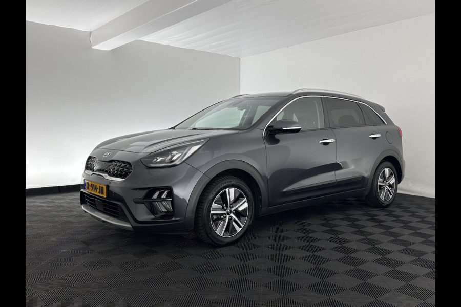Kia Niro 1.6 GDi Hybrid Dynamic Plus Line (INCL-BTW) Aut. *LEATHER | FULL-LED | ADAPTIVE-CRUISE | BLINDSPOT | HEATED-COMFORTSEATS | CAMERA | KEYLESS | NAVI-FULLMAP | AMBIENTLIGHT | LANE-ASSIST | TOWBAR | 16''ALU*