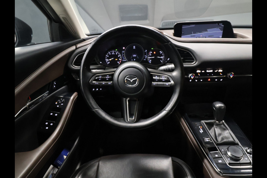 Mazda CX-30 2.0 e-SkyActiv-X M Hybrid Comfort [TREKHAAK AFNEEMBAAR, MEMORY SEATS, BOSE SOUND, HEAD-UP, STUURVERWARMING, CAMERA, ADAPTIVE CRUISE, VOL LEDER, STOELVERWARMING, BLUETOOTH, CLIMATE, NIEUWSTAAT]