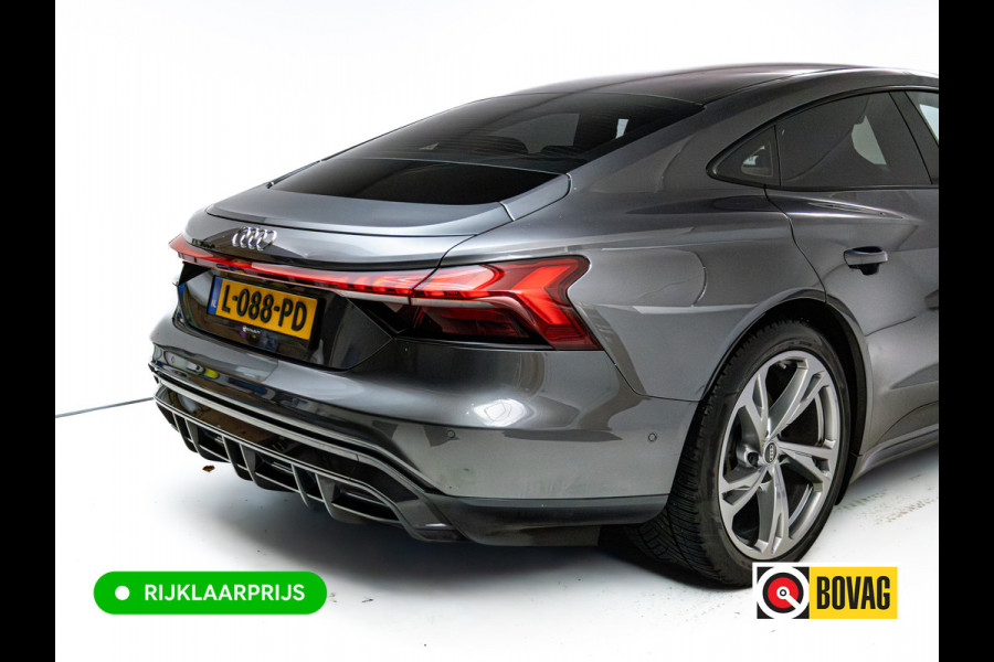 Audi e-tron GT 93 kWh | Luchtvering | Panoramadak | Daytona grijs | Leer | 20" LMV | Stoelverwarming V+A | Ambienteverlichting, Camera systeem Area View, Volledig Audi dealer onderhouden